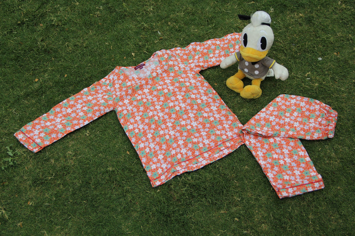 Tangy Floral Night Wear Set (0-8Yrs) MOMZJOY.COM