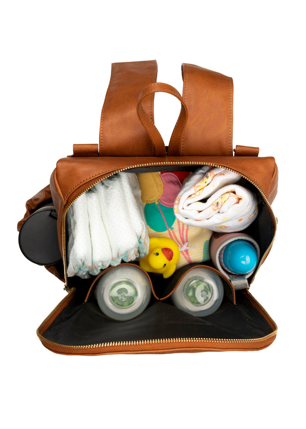 Gift Sets For Moms - Vivid Tan Diaper Bag & Feeding Pillow (Set of 2) MOMZJOY.COM