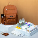 Gift Sets For Moms - Vivid Tan Diaper Bag & Feeding Pillow (Set of 2) MOMZJOY.COM