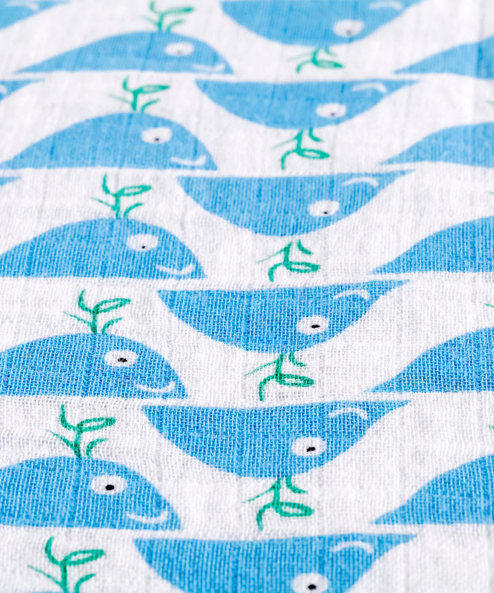 Mighty Whale - Muslin Swaddle MOMZJOY.COM