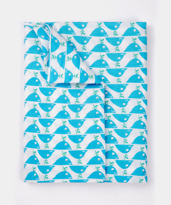 Mighty Whale - Muslin Swaddle MOMZJOY.COM