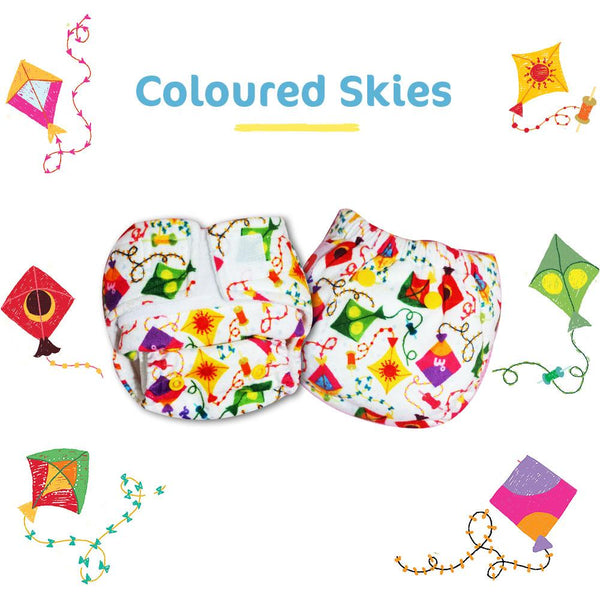 Colored Skies Newborn Uno Reusable Diaper (For 2.5-6kg Baby)