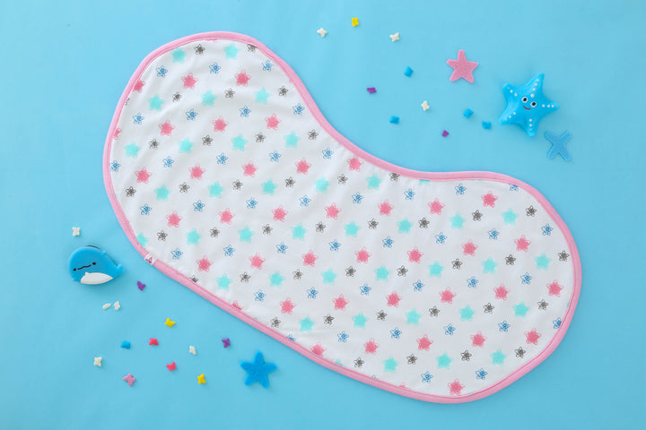 Starry Array - Bib cum Burp Cloth (Set of 2) MOMZJOY.COM