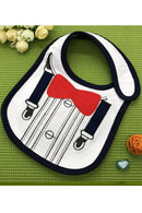 White Suspenders Adjustable Baby Meal Bib (0-3 yrs) - MOMZJOY.COM