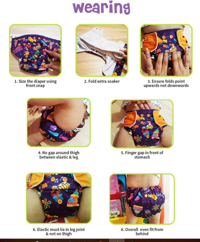 Baby Talk Freesize UNO Reusable Cloth Diaper (for Babies-5 KG- 17 KG) MOMZJOY.COM