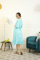 Comfy Mint Triangle Maternity & Nursing Night Dress momzjoy.com