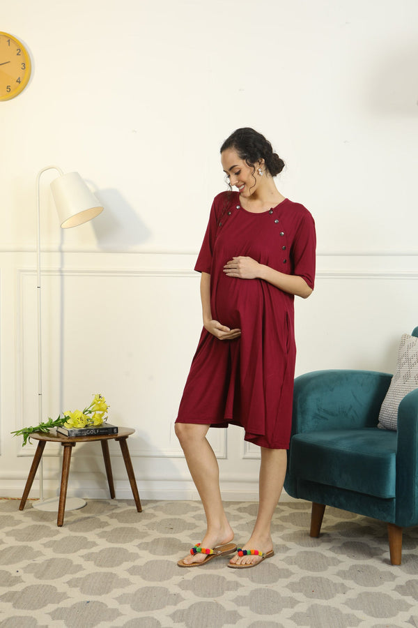 Buy online Momzjoy maternity dresses, pregnancy wear, nursing