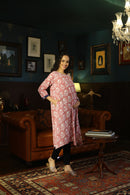 Merry Rose Pink Blooming Maternity & Nursing Kurta momzjoy.com